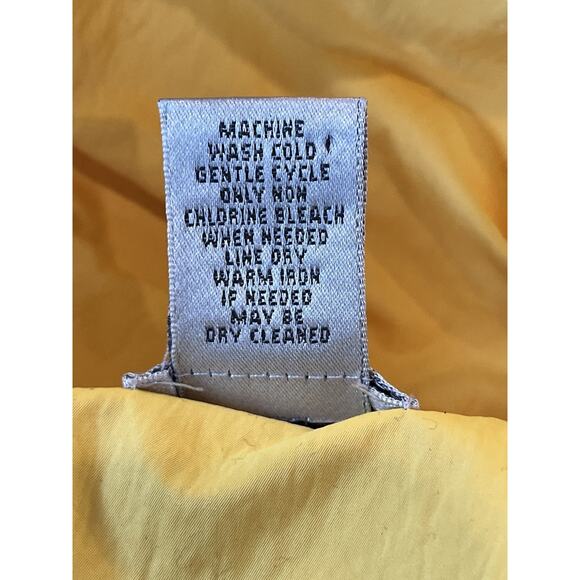 Chico’s Jacket SZ 3 XL Bright Yellow Nautical Windbreaker Zip Pockets Drawcords - Picture 4 of 10